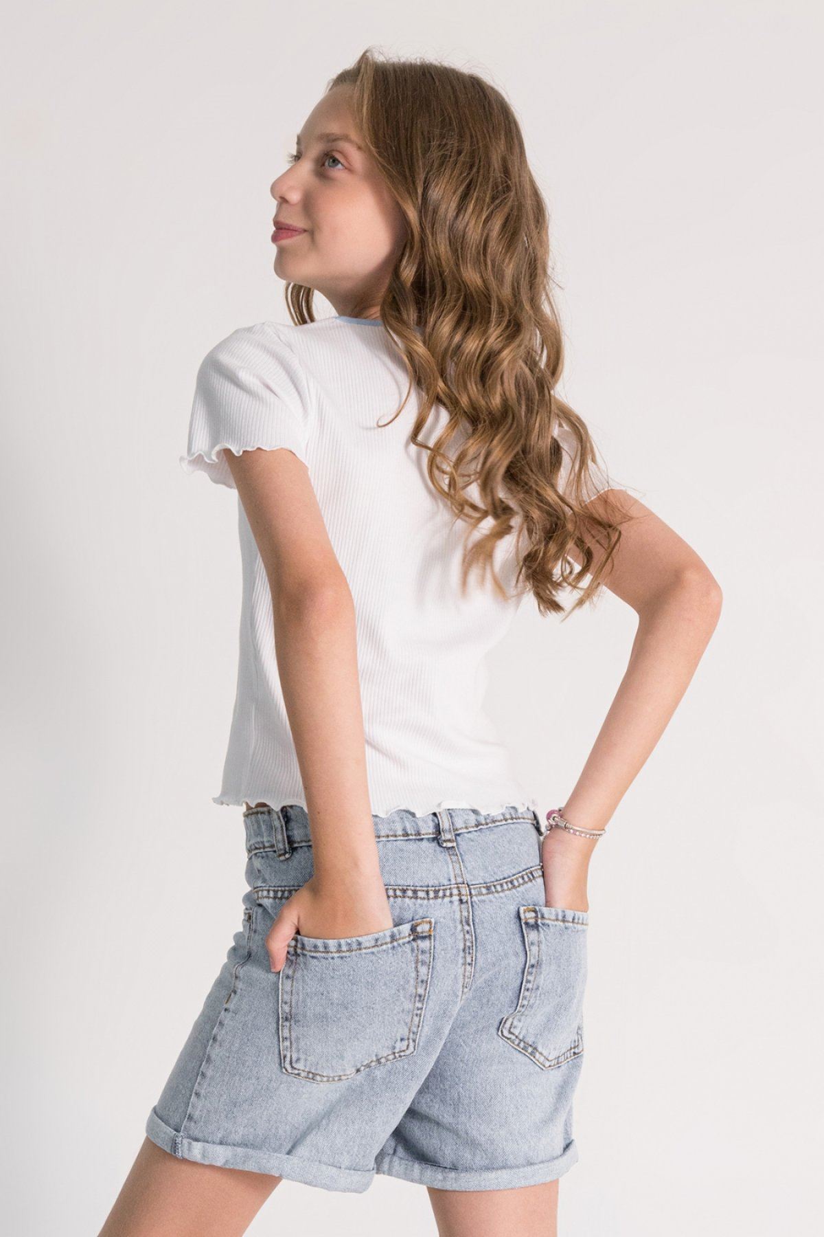 9-14 Yaş Mila Baby Kız Çocuk T-Shirt-Mavi