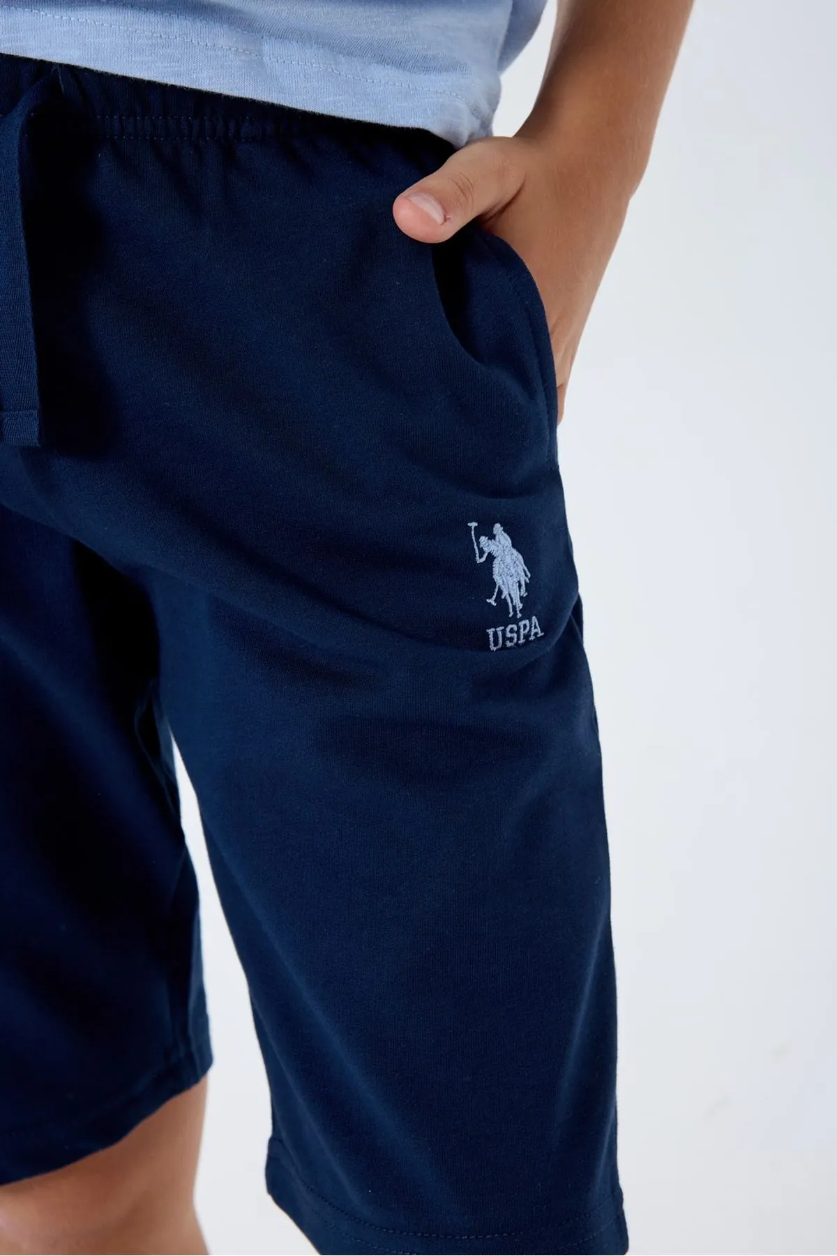 4-15 Yaş Lisanslı Us Polo Assn Erkek Çocuk Takım-Mavi