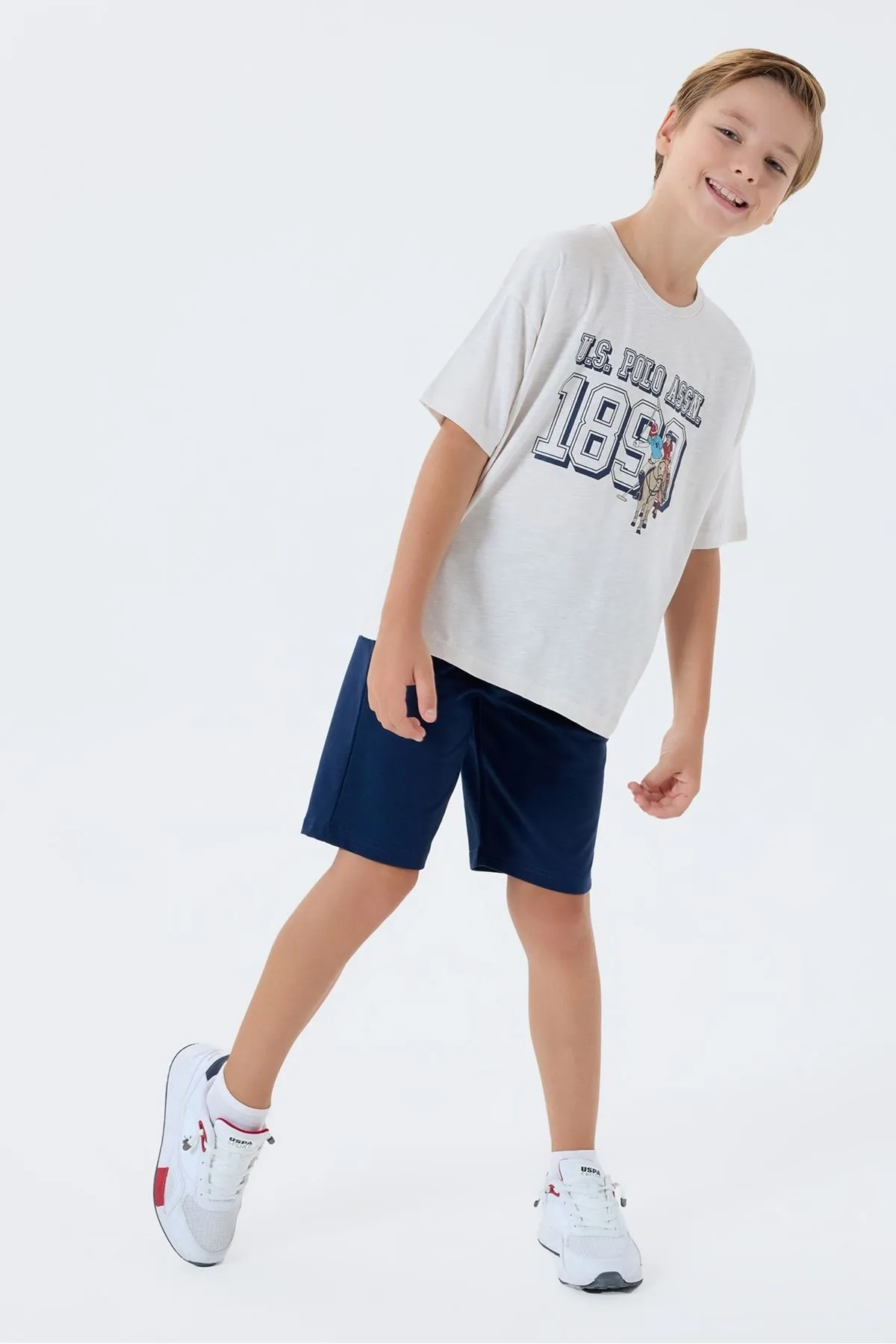 4-15 Yaş Lisanslı Us Polo Assn Erkek Çocuk Takım-Taş