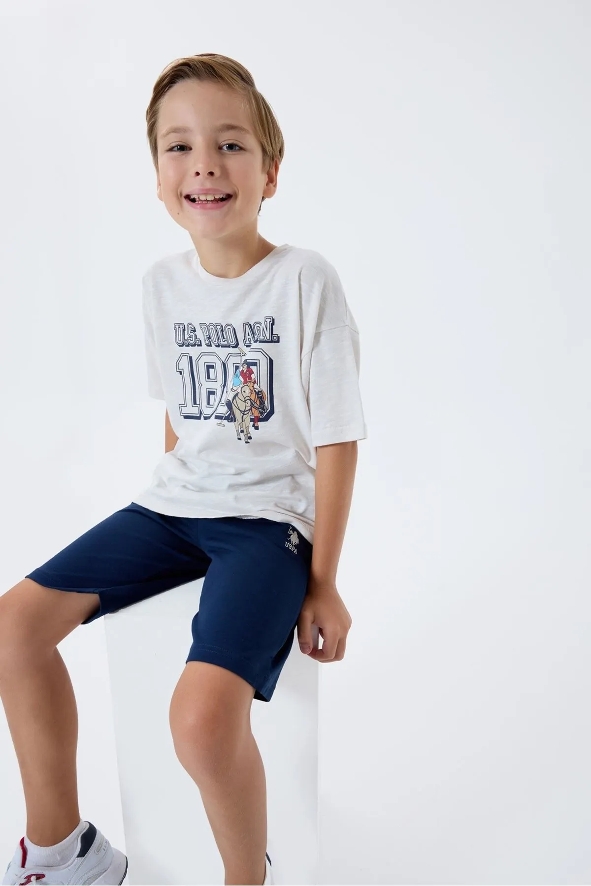 4-15 Yaş Lisanslı Us Polo Assn Erkek Çocuk Takım-Taş
