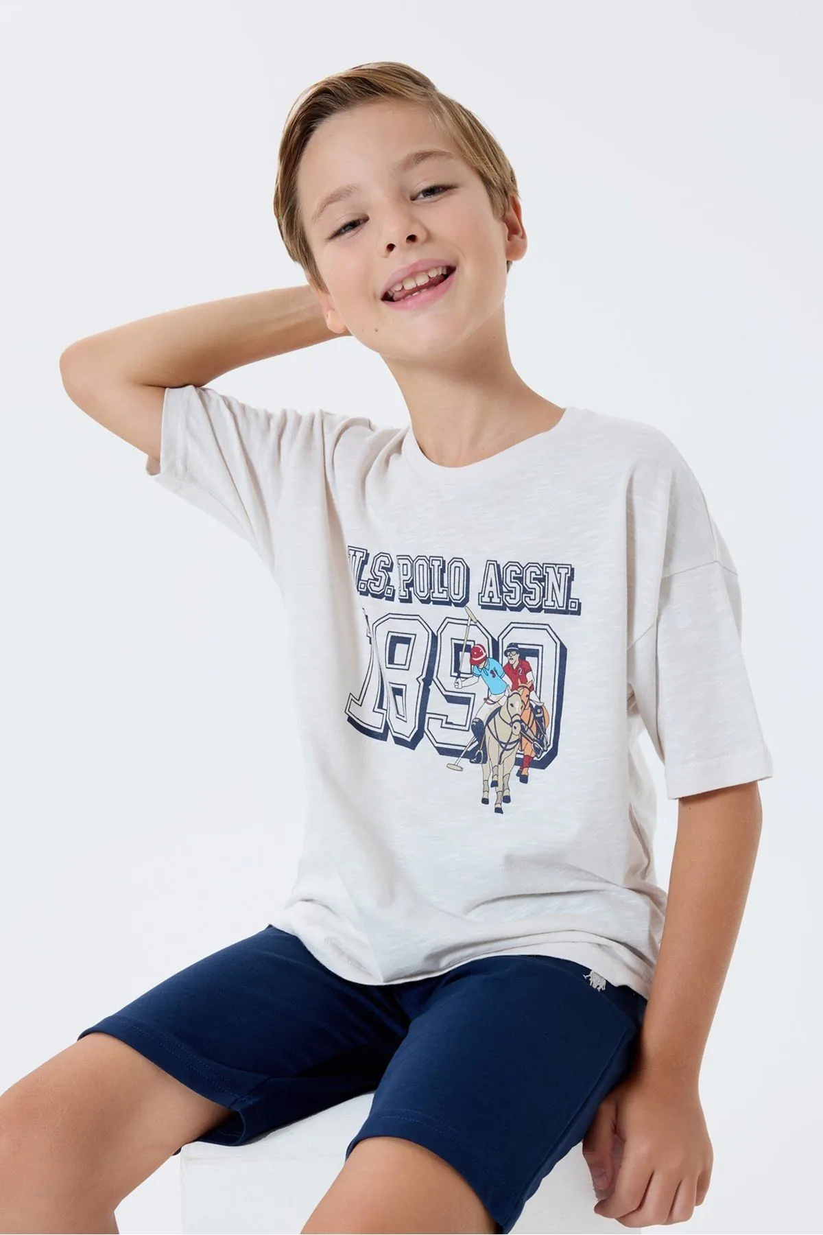 4-15 Yaş Lisanslı Us Polo Assn Erkek Çocuk Takım-Taş