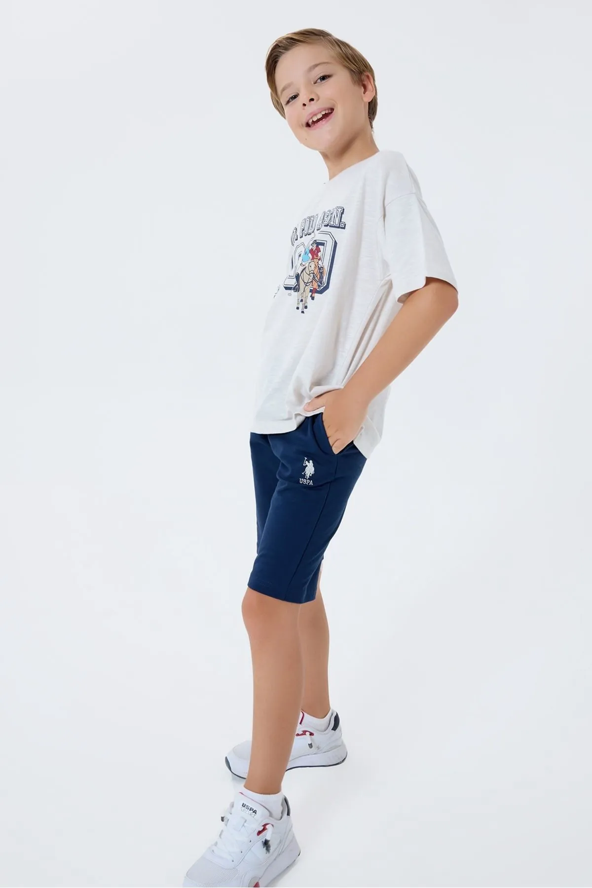 4-15 Yaş Lisanslı Us Polo Assn Erkek Çocuk Takım-Taş