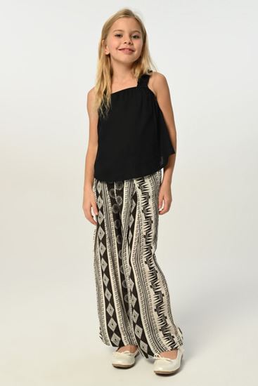 3-8 Yaş Borçka Kız Çocuk Pantolonlu Takım -Siyah-