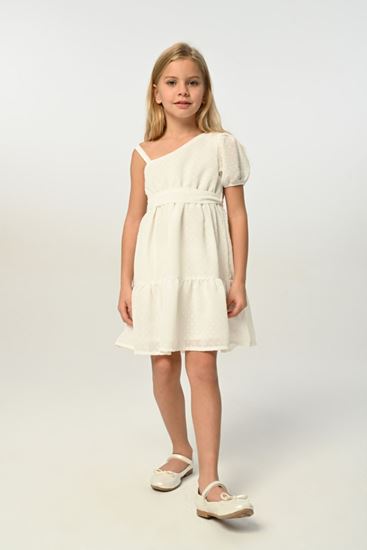 3-8 Yaş Whıte Newh Kız Çocuk Elbise -Ekru-