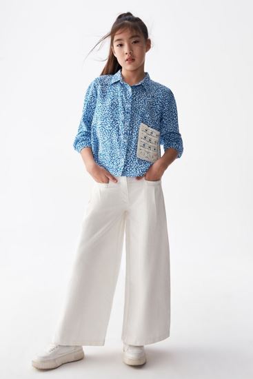 8-14 Yaş Premium Okyanus Kız Çocuk Pantolonlu Takım -Mavi-