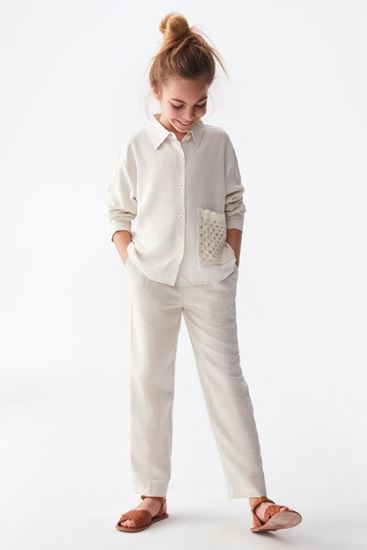 8-14 Yaş Berceste Olive Kız Çocuk Takım -Krem-