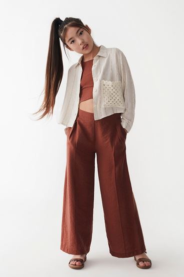 8-14 Yaş Pavlova Lina Kız Çocuk 3'Lü Takım -Sıcak Kahve-