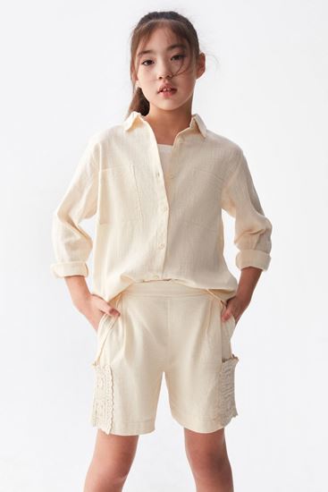 8-14 Yaş Miami Kız Çocuk 3'Lü Takım -Krem-