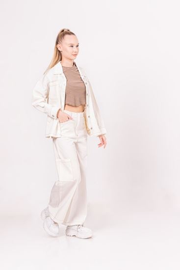 8-14 Yaş Las Vegas Lıne Kız Çocuk 3'Lü Takım -Krem-