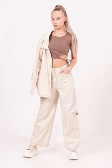 8-14 Yaş Las Vegas Sımple Kız Çocuk 3'Lü Takım -Krem-