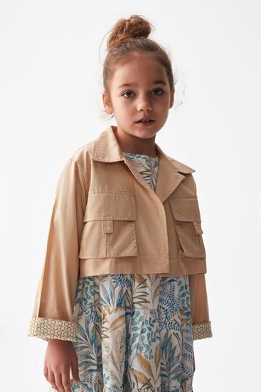 4-8 Yaş Bellis Bella Kız Çocuk Ceket -Latte Kahve-