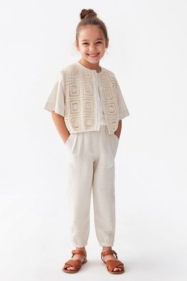4-8 Yaş Pavlova Mira Kız Çocuk Takım -Krem-