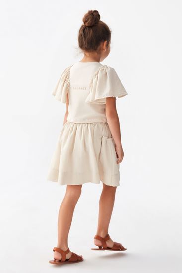 4-8 Yaş Balance Rana Kız Çocuk Etekli Takım -Krem-