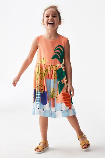 4-8 Yaş Carabanchel Casaba Kız Çocuk Elbise -Oranj-