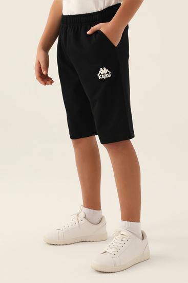 5-16 Yaş Lisanslı KAPPA Erkek Çocuk Kapri -Siyah