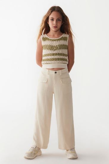 8-14 Yaş Soldiers Lara Kız Çocuk Pantolonlu Takım -Krem-