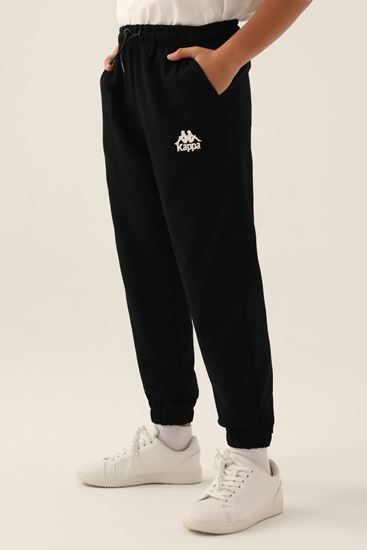 7-16 Yaş KAPPA Unısex Çocuk Eşofman Altı -Siyah