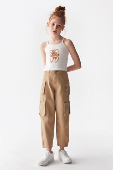 8-14 Yaş Madrid Chueca Kız Çocuk Takım -Ekru-