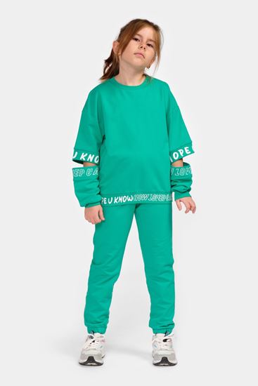 9-12 Yaş All Star Style  Kız Çocuk Mevsimlik Takım -Benetton Yeşili-