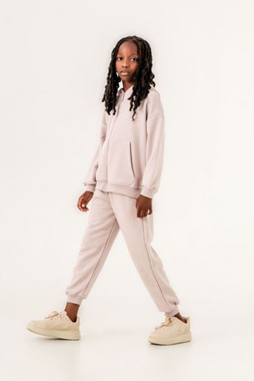 6-12 Yaş New Mariana Kız Çocuk Hırkalı Takım -Lavanta-