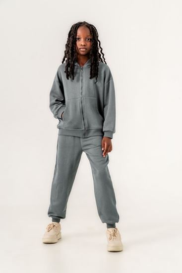 6-12 Yaş New Mariana Kız Çocuk Hırkalı Takım -Gece Mavisi-