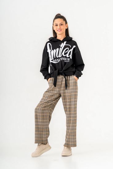 10-15 Yaş Limited Cool Design Kız Çocuk Eşofman Takım -Siyah-