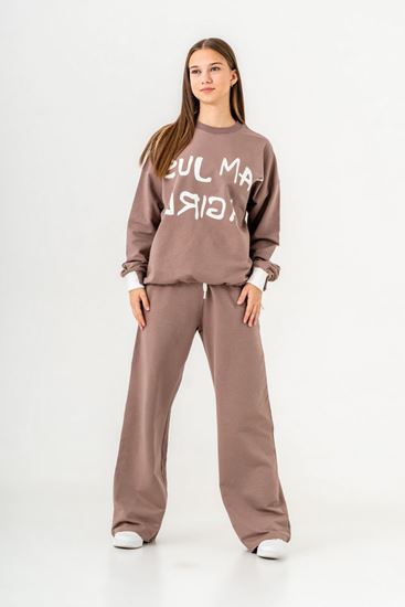 8-14 Yaş Mussness Cool Kız Çocuk Takım -Latte-