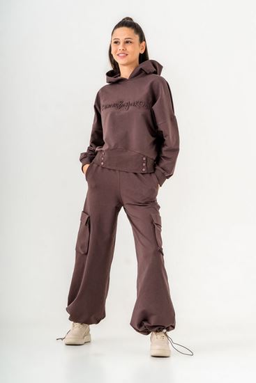 8-14 Yaş Bonjour Lamour Kız Çocuk Eşofman Takım -Cappuccino-