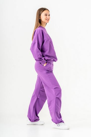 8-14 Yaş Bonjour Never Kız Çocuk Eşofman Takım - Mor-