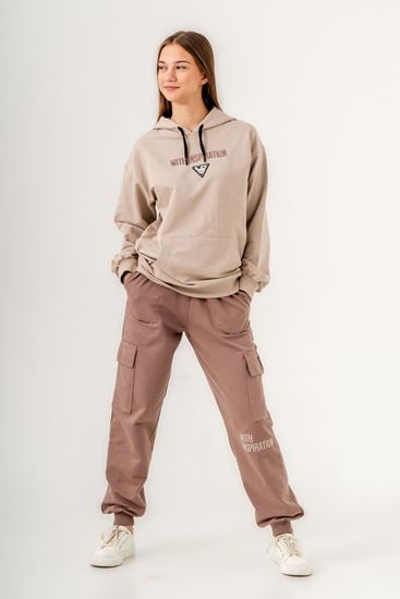 8-14 Yaş Wıth Inspıratıon Kız Çocuk Eşofman Takım -Latte-