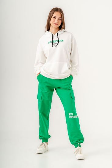 8-14 Yaş Wıth Inspıratıon Kız Çocuk Eşofman Takım -Yeşil-