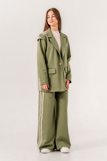 9-15 Yaş Royal Design Kız Çocuk Takım -Haki-