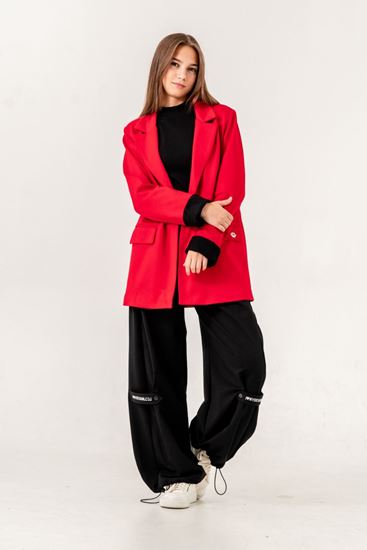 9-15 Yaş Royal Premium  Kız Çocuk Takım -Kırmızı/Siyah-