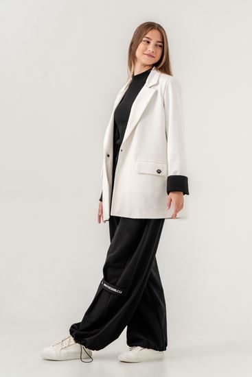 9-15 Yaş Royal Premium  Kız Çocuk Takım -Ekru/Siyah-