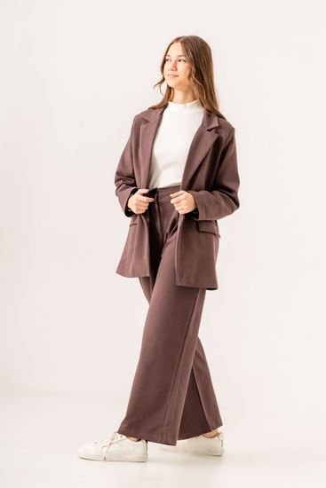 9-16 Yaş Nişantaşı Royal  Kız Çocuk Takım -Cappuccino-