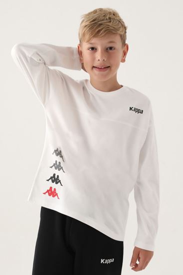 7-16 Yaş KAPPA Erkek Çocuk Sweat -Ekru-