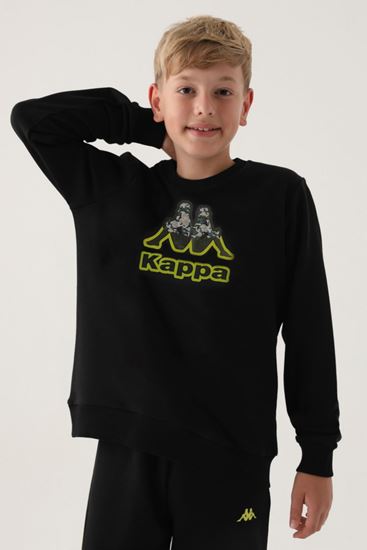 7-16 Yaş KAPPA Erkek Çocuk Sweat -Siyah-