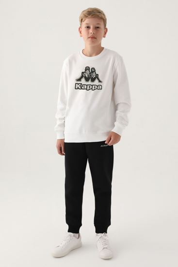 7-16 Yaş KAPPA Erkek Çocuk Sweat -Ekru-