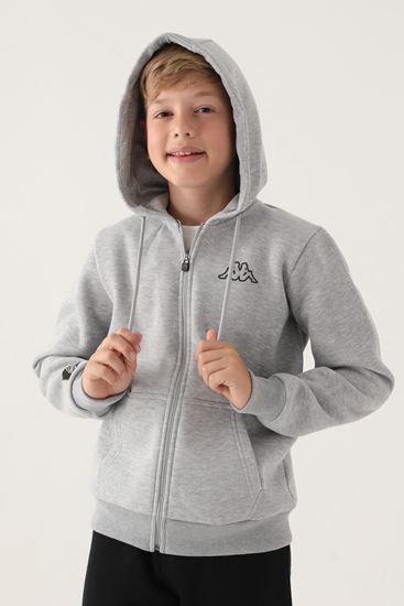 7-16 Yaş KAPPA Erkek Çocuk Hırka -Gri-