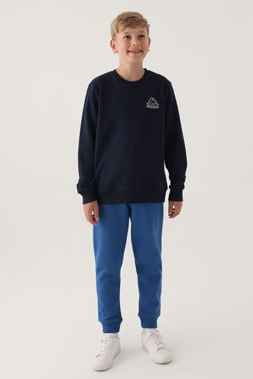 7-16 Yaş KAPPA Unısex Çocuk Eşofman Altı -Mavi-