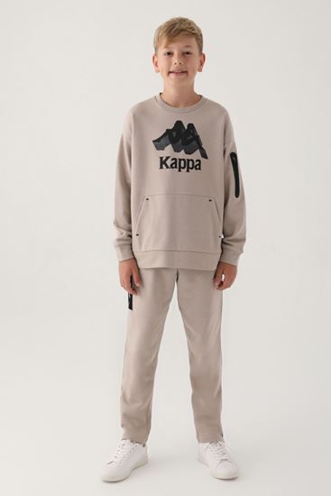 7-16 Yaş KAPPA Erkek Çocuk Sweat -Bej-