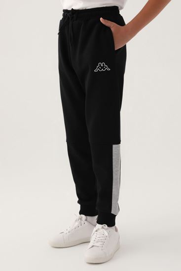 7-16 Yaş KAPPA Unısex Çocuk Eşofman Altı -Siyah-