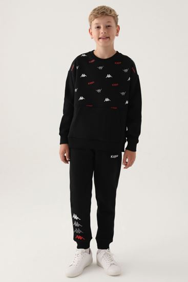 7-16 Yaş KAPPA Erkek Çocuk Sweat -Siyah-