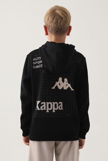 7-16 Yaş KAPPA Erkek Çocuk Sweatshırt -Siyah-
