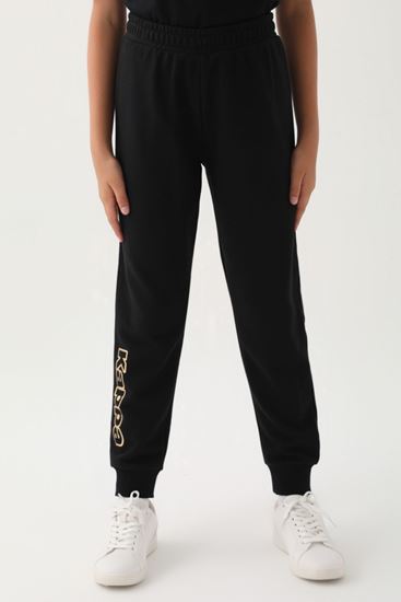 7-16 Yaş KAPPA Unısex Çocuk Eşofman Altı -Siyah-