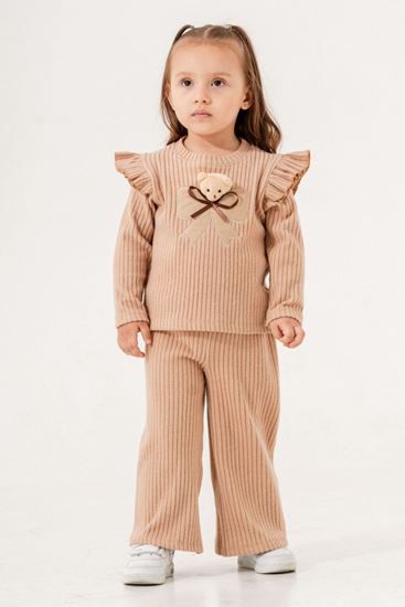 1-9 Yaş Bloom Ayıcıklı Kız Çocuk Takım -Caramel-