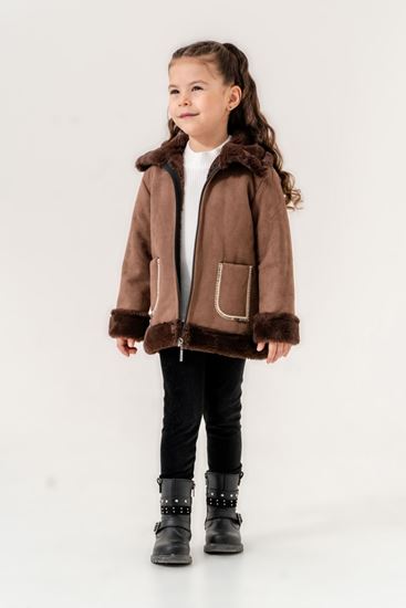 4-7 Yaş Cool Designer Kız Çocuk 3'Lü Takım -Tatlı Kahve-