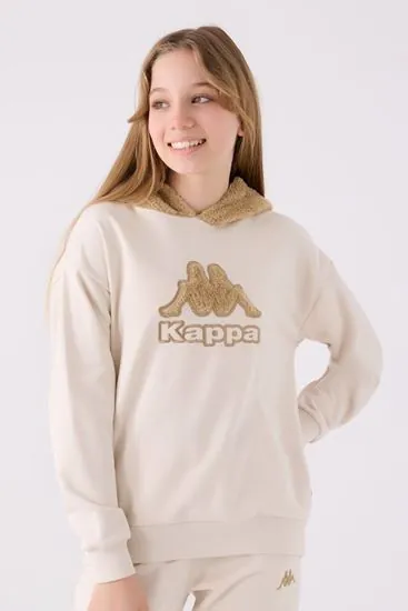 5-16 Yaş KAPPA Kız Çocuk Sweatshırt -Latte-