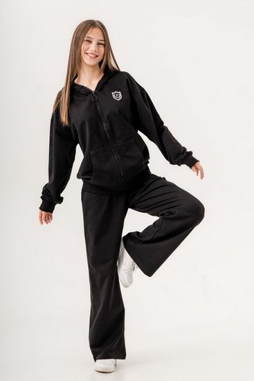 9-15 Yaş Plihpe De Paris Kız Çocuk Hırkalı Takım -Siyah-