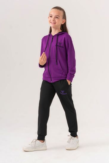 7-16 Yaş Bukkennes School Kız Çocuk Eşofman Takım -Mor-